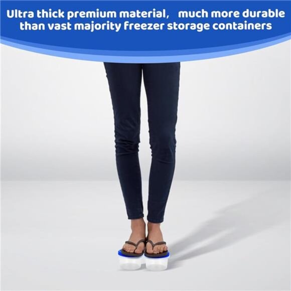 Freezer Storage Containers 10 Pack 16 Oz Airtight Stackable Meal Prep Food - Picture 4 of 8